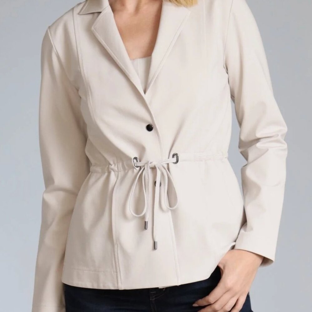 Lola & Sophie Ponte Drawstring Blazer, Size Small